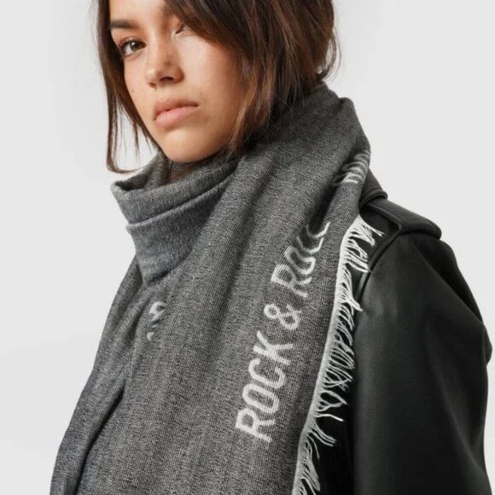 NWT Saint + Sofia Rock & Roll Scarf Wool Blend - Picture 10 of 10